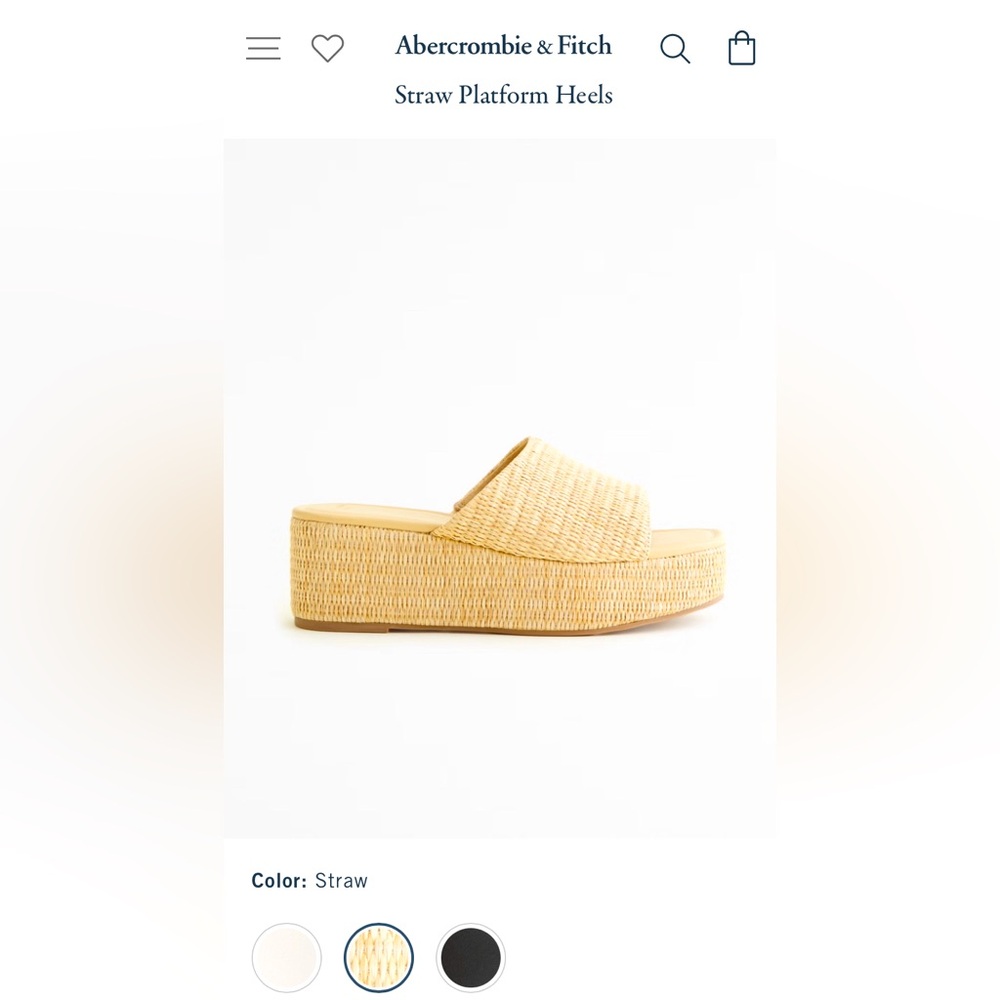 COPY - Abercrombie Straw Platform Heel 8.5